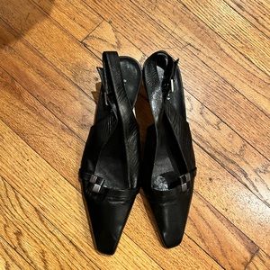 Bottega Veneta Black Leather Heels